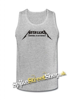 METALLICA - Hardwired To SelfDestruct - Mens Vest Tank Top - šedé