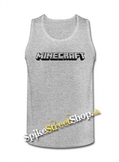 MINECRAFT - Logo - Mens Vest Tank Top - šedé