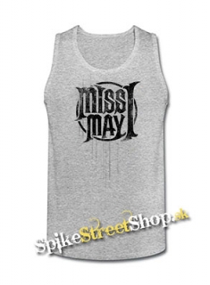 MISS MAY I - Logo - Mens Vest Tank Top - šedé
