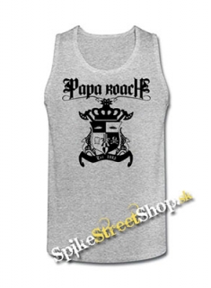 PAPA ROACH - Logo - Mens Vest Tank Top - šedé