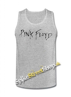 PINK FLOYD - Logo - Mens Vest Tank Top - šedé
