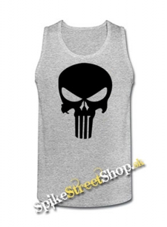 PUNISHER - Lebka - Mens Vest Tank Top - šedé