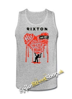 RIXTON - Me And My Broken Heart - Mens Vest Tank Top - šedé
