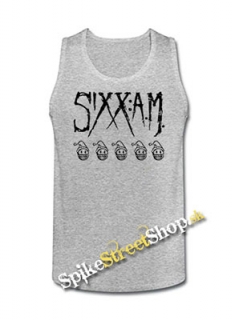 SIXX AM - Mens Vest Tank Top - šedé