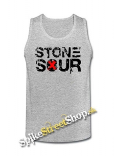 STONE SOUR - Logo - Mens Vest Tank Top - šedé