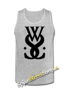 WHILE SHE SLEEPS - Sign - Mens Vest Tank Top - šedé