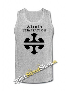 WITHIN TEMPTATION - Logo - Mens Vest Tank Top - šedé