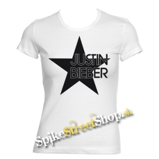 JUSTIN BIEBER - Star - biele dámske tričko