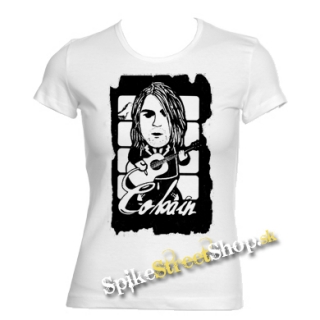KURT COBAIN - Guitar - biele dámske tričko
