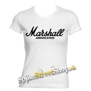 MARSHALL - Logo - biele dámske tričko