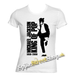 MICHAEL JACKSON - King Of Pop - biele dámske tričko