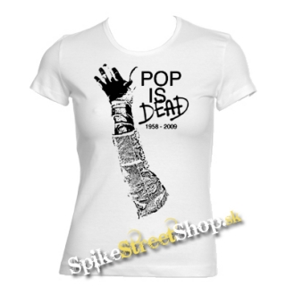 MICHAEL JACKSON - Pop Is Dead - biele dámske tričko