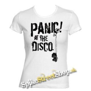 PANIC AT THE DISCO - Biele Logo - biele dámske tričko