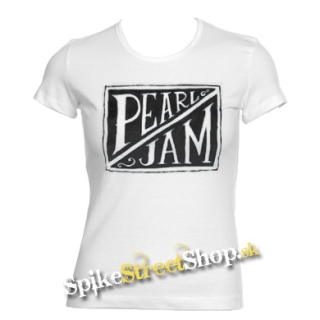 PEARL JAM - Logo - biele dámske tričko