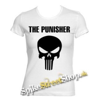 PUNISHER - Logo & Lebka - biele dámske tričko