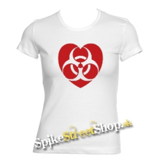 RADIOACTIVE HEART - biele dámske tričko