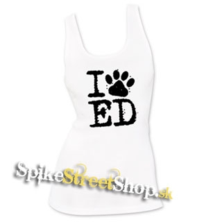 I LOVE ED SHEERAN - Ladies Vest Top - biele