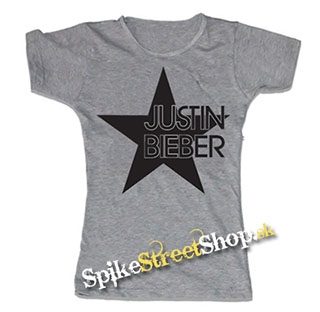 JUSTIN BIEBER - Star - šedé dámske tričko