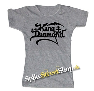 KING DIAMOND - Logo - šedé dámske tričko