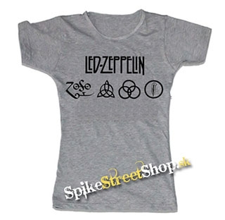 LED ZEPPELIN - Logo - šedé dámske tričko