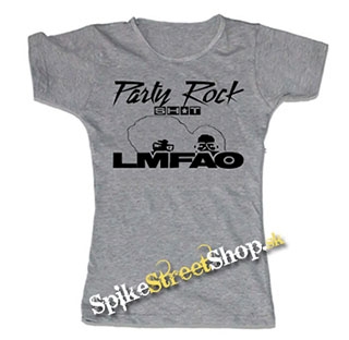 LMFAO - Party Rock - šedé dámske tričko