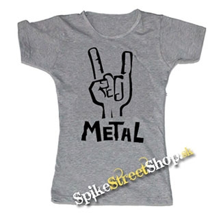 METAL - šedé dámske tričko