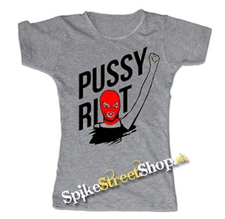 PUSSY RIOT - šedé dámske tričko
