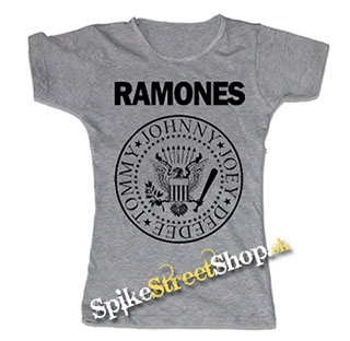 RAMONES - šedé dámske tričko