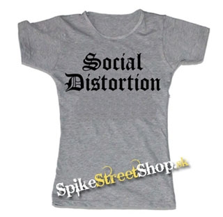 SOCIAL DISTORTION - 2 - šedé dámske tričko