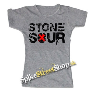 STONE SOUR - Logo - šedé dámske tričko