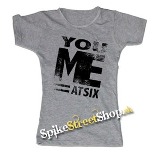 YOU ME AT SIX - Logo 2 - šedé dámske tričko