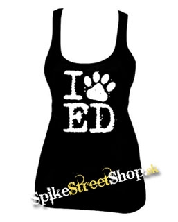 I LOVE ED SHEERAN - White Paw - Ladies Vest Top