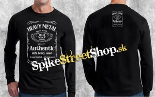 HEAVY METAL - Authentic - čierne pánske tričko s dlhými rukávmi