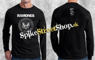 RAMONES - Logo - čierne pánske tričko s dlhými rukávmi