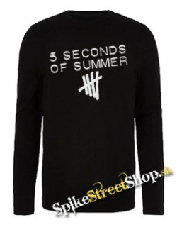 5 SECONDS OF SUMMER - Logo - čierne pánske tričko s dlhými rukávmi