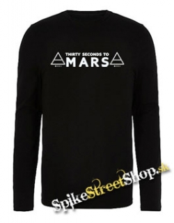 30 SECONDS TO MARS - Logo - čierne pánske tričko s dlhými rukávmi