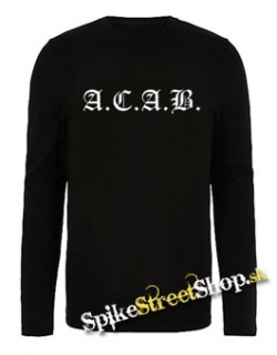 ACAB - Logo - čierne pánske tričko s dlhými rukávmi