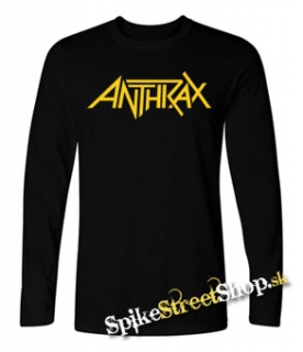 ANTHRAX - Logo - čierne pánske tričko s dlhými rukávmi