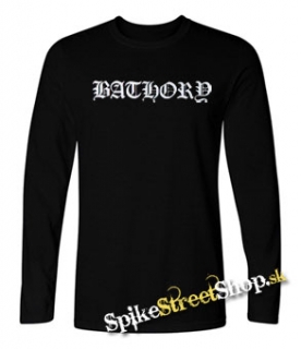 BATHORY - Logo - čierne pánske tričko s dlhými rukávmi