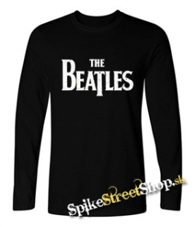 BEATLES - Logo Vintage - čierne pánske tričko s dlhými rukávmi