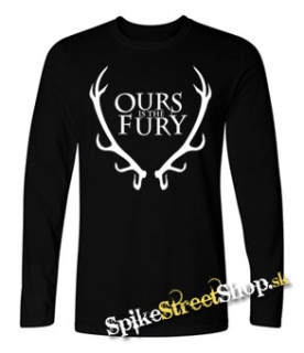 GAME OF THRONES - OURS IS THE FURY Logo - čierne pánske tričko s dlhými rukávmi
