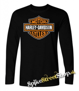 HARLEY DAVIDSON - čierne pánske tričko s dlhými rukávmi