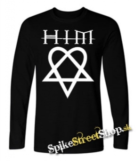 HIM - Heartagram & Logo - čierne pánske tričko s dlhými rukávmi