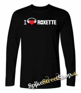 I LOVE ROXETTE - čierne pánske tričko s dlhými rukávmi