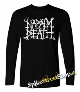 NAPALM DEATH - Logo - čierne pánske tričko s dlhými rukávmi