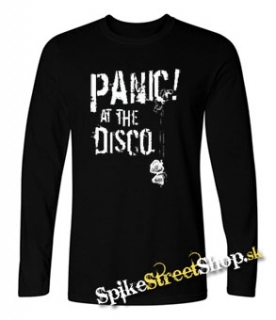 PANIC AT THE DISCO - Logo - čierne pánske tričko s dlhými rukávmi