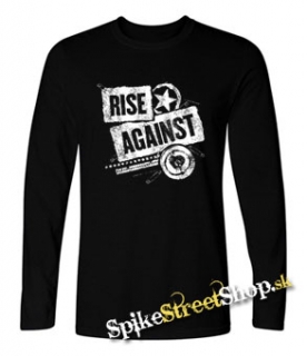 RISE AGAINST - Patched Up - čierne pánske tričko s dlhými rukávmi