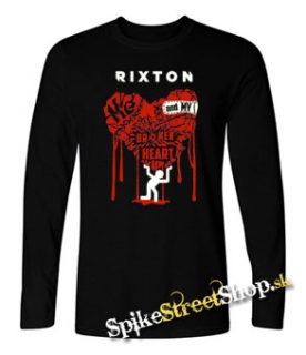 RIXTON - Me And My Broken Heart - čierne pánske tričko s dlhými rukávmi