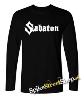 SABATON - Logo - čierne pánske tričko s dlhými rukávmi