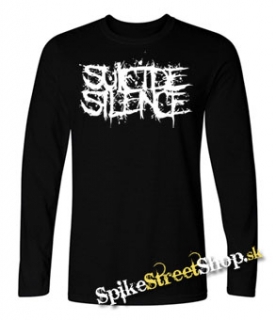 SUICIDE SILENCE - White Logo - čierne pánske tričko s dlhými rukávmi